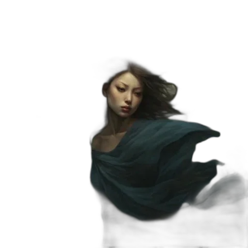 dragon, face, dress, creature, fantasy art, concept art, photorealistic, oil painting transparent PNG cut-out
