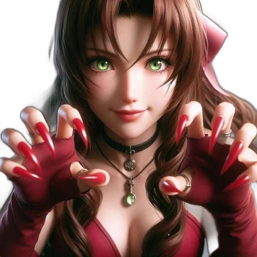 anime, fantasy art, photorealistic, comic book art, red, animated, female, character transparent PNG cut-out