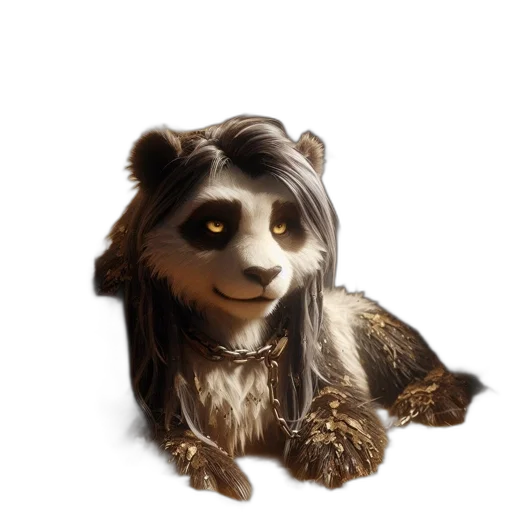 animal, creature, staff, face, concept art, photorealistic, 3d render, fantasy art transparent PNG cut-out