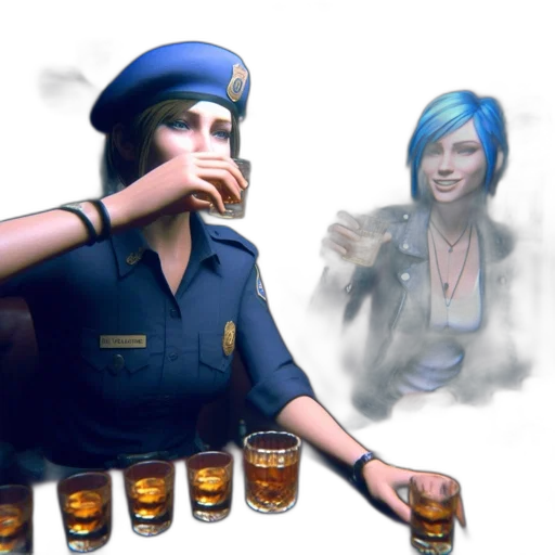 concept art, photorealistic, pixel art, 3d render, fire, blue, two, female transparent PNG cut-out