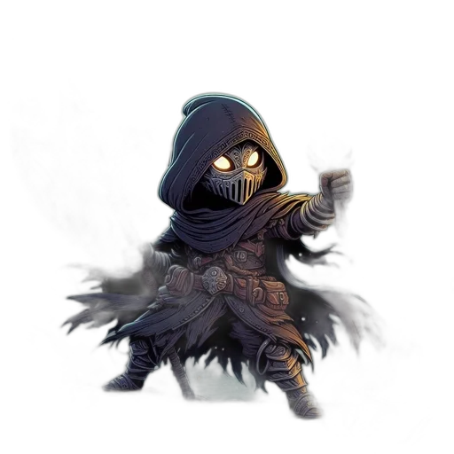 staff, mask, weapon, creature, concept art, fantasy art, pixel art, comic book art transparent PNG cut-out
