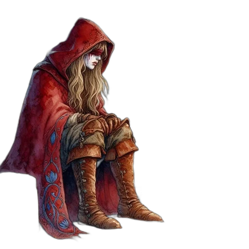 jacket, mask, concept art, fantasy art, 3d render, comic book art, red, quiet transparent PNG cut-out