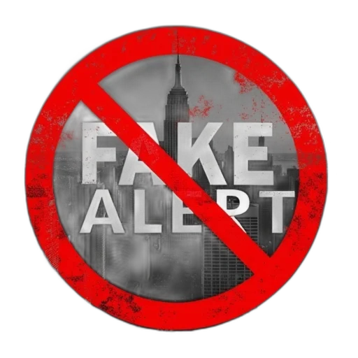 jacket, fake, coup, alert, sign, overlaids, words transparent PNG cut-out