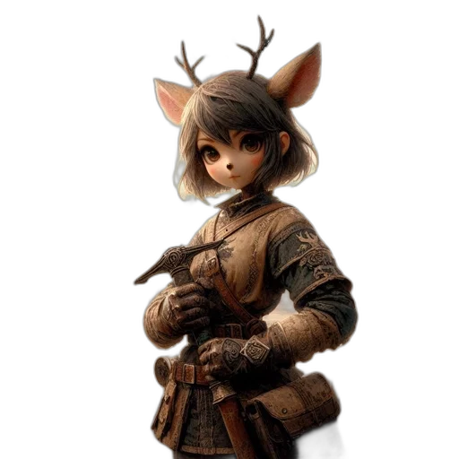 staff, weapon, animal, creature, fantasy art, concept art, 3d render, pixel art transparent PNG cut-out