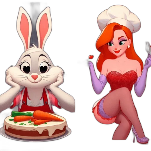 food, concept art, 3d render, pixel art, cartoon, two, panels, depict transparent PNG cut-out