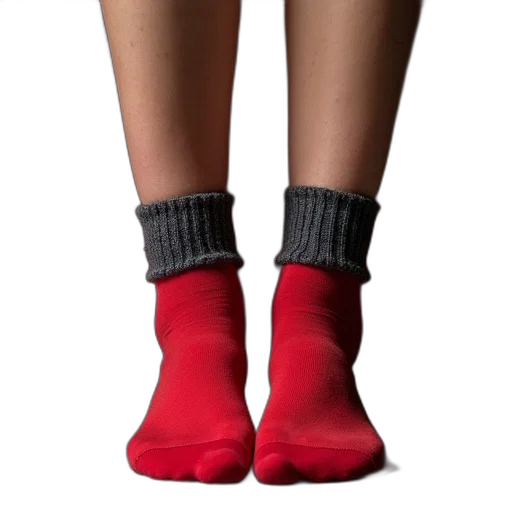 shoes, 3d render, red, pair, feet, showing, charcoal, accents transparent PNG cut-out