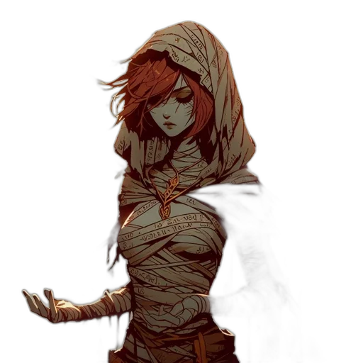 staff, mask, jacket, weapon, concept art, fantasy art, comic book art, pixel art transparent PNG cut-out