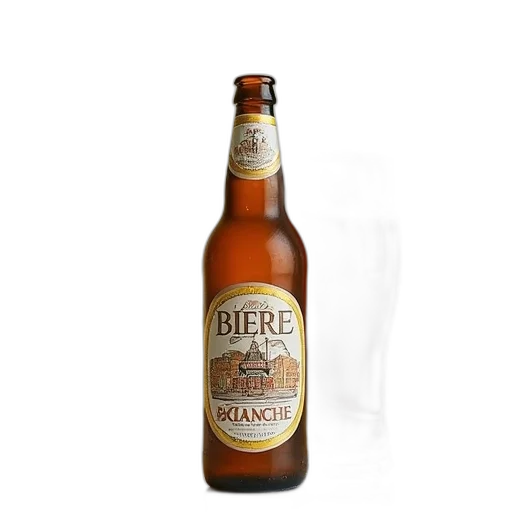 bottle, food, 3d render, beer, label, featuring, stylized, illustration transparent PNG cut-out