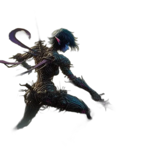 dragon, weapon, creature, sword, concept art, fantasy art, 3d render, dark transparent PNG cut-out