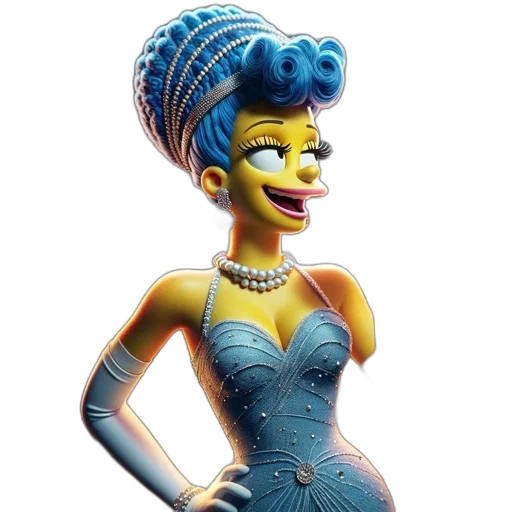 dress, crown, jewelry, face, concept art, 3d render, cartoon, comic book art transparent PNG cut-out