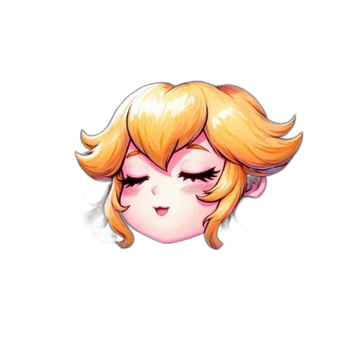 staff, hair, face, crown, pixel art, anime, watercolor, vaporwave transparent PNG cut-out