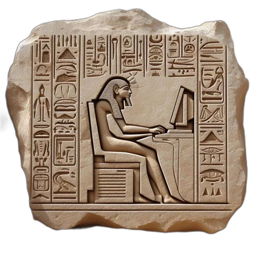 jewelry, ancient, egyptian, relief, depicts, figure, wearing, crown transparent PNG cut-out