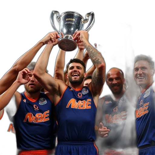 melbourne, thunder, celebrating, after transparent PNG cut-out