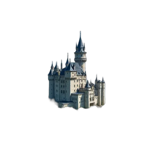 building, crown, staff, dragon, 3d render, pixel art, concept art, photorealistic transparent PNG cut-out
