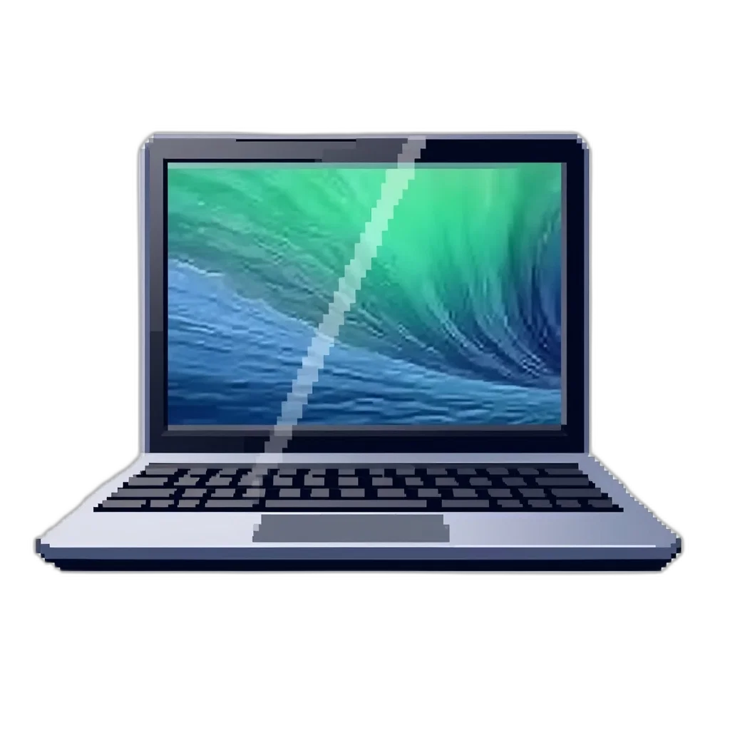 staff, weapon, 3d render, vaporwave, green, stylized, illustration, laptop transparent PNG cut-out