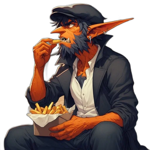 food, staff, dragon, hat, concept art, fantasy art, pixel art, comic book art transparent PNG cut-out