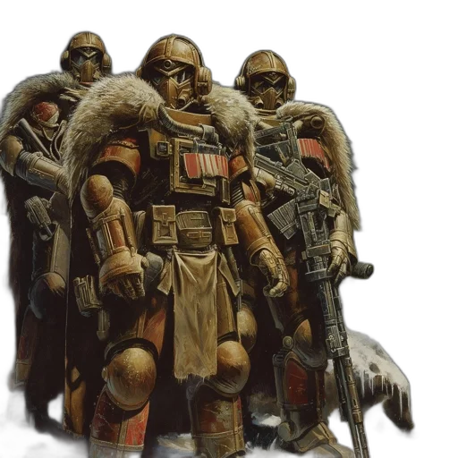 concept art, fantasy art, comic book art, photorealistic, earth tones, red, three, armored transparent PNG cut-out