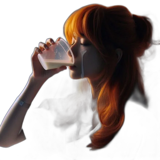 bottle, face, dress, robot, photorealistic, concept art, watercolor, fantasy art transparent PNG cut-out