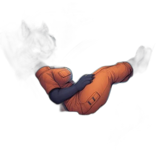 jacket, mask, shoes, staff, concept art, pixel art, 3d render, fantasy art transparent PNG cut-out