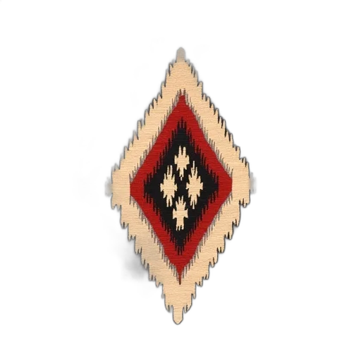 jewelry, jacket, crown, staff, 3d render, vintage, navajo, rug transparent PNG cut-out