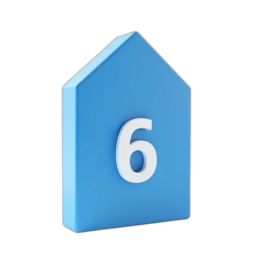 furniture, building, 3d render, photorealistic, blue, object, white, number transparent PNG cut-out