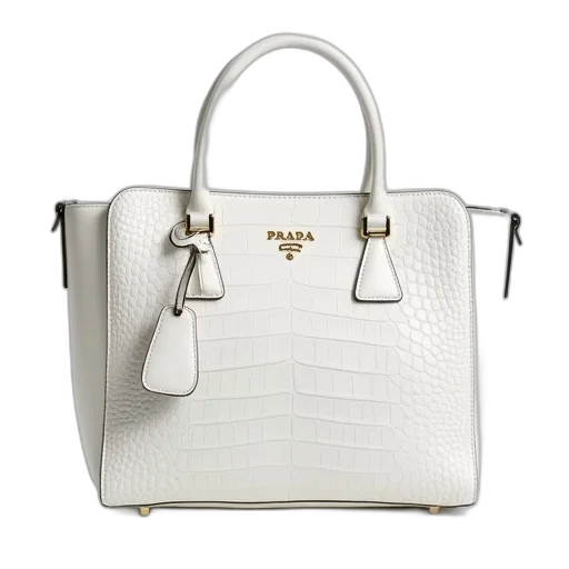 prada, milano, white, bag transparent PNG cut-out