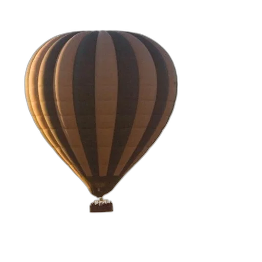 3d render, photorealistic, earth tones, hot, air, balloon, black, brown transparent PNG cut-out
