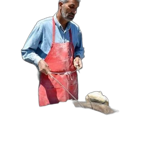 staff, food, jacket, hat transparent PNG cut-out