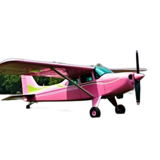 animal, weapon, 3d render, small, pink, green, airplane, propeller transparent PNG cut-out