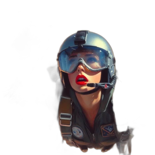 face, mask, robot, hat, concept art, comic book art, photorealistic, watercolor transparent PNG cut-out