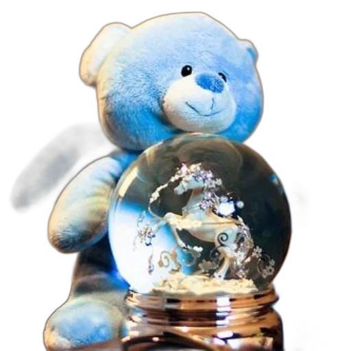 jewelry, 3d render, photorealistic, concept art, blue, teddy, bear, holds transparent PNG cut-out
