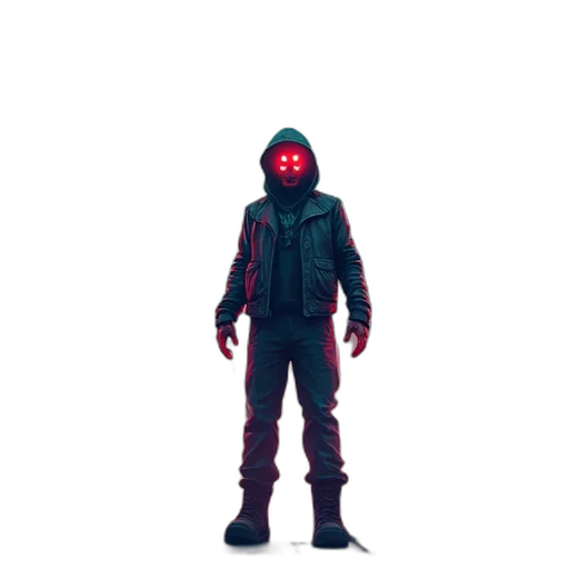 jacket, mask, robot, creature transparent PNG cut-out