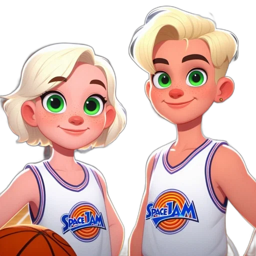 cartoon, 3d render, concept art, fantasy art, two, animated, characters, female transparent PNG cut-out