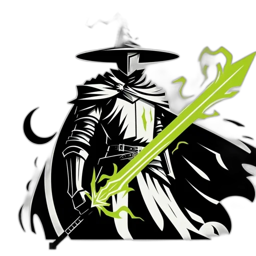 staff, sword, weapon, fantasy art, concept art, pixel art, comic book art, green transparent PNG cut-out