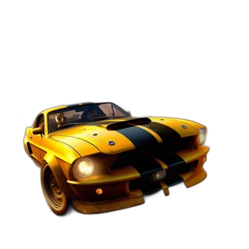 car, weapon, animal, 3d render, concept art, photorealistic, pixel art, golden transparent PNG cut-out