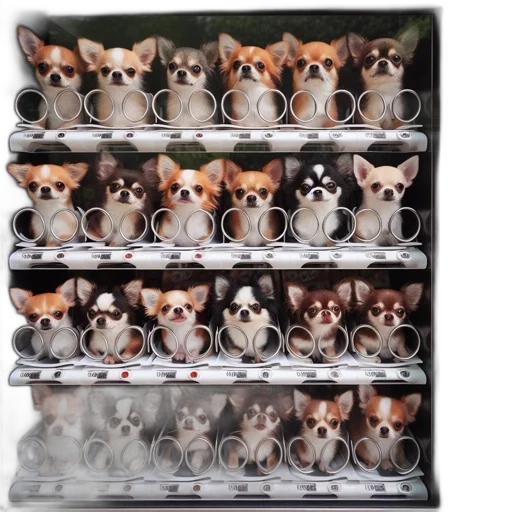 food, animal, furniture, unique, vending, machine, contains, chihuahua transparent PNG cut-out
