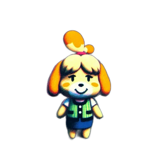 staff, animal, hat, creature, pixel art, concept art, 3d render, cartoon transparent PNG cut-out