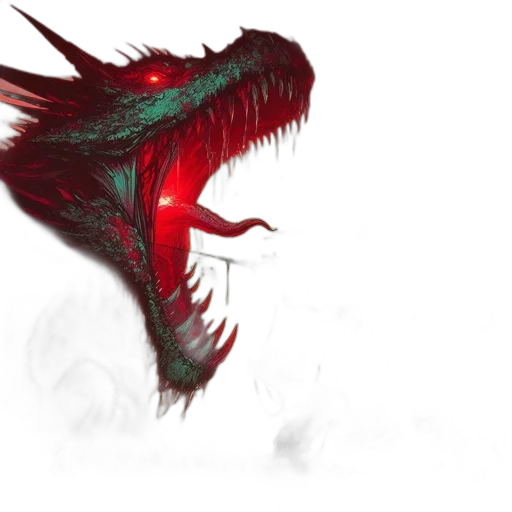 dragon, creature, animal, mask, concept art, fantasy art, photorealistic, 3d render transparent PNG cut-out