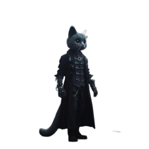 staff, jacket, creature, animal, concept art, 3d render, fantasy art, pixel art transparent PNG cut-out