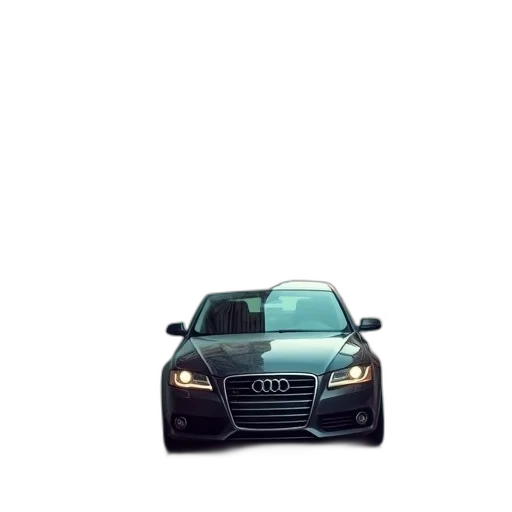 car, photorealistic, 3d render, parked, side, street, steam, coming transparent PNG cut-out