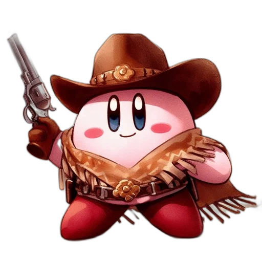 weapon, animal, hat, food, concept art, pixel art, kirby, donning transparent PNG cut-out