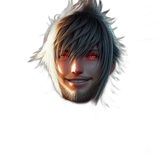 face, mask, hair, creature, concept art, photorealistic, anime, fantasy art transparent PNG cut-out
