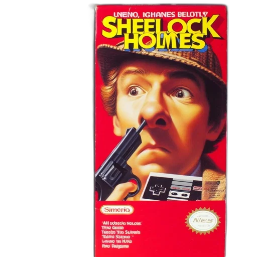 concept art, artwork, depicts, nes, game, cartridge, sherlock, holmes transparent PNG cut-out