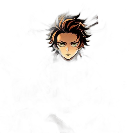 mask, face, hair, staff, concept art, comic book art, pixel art, anime transparent PNG cut-out