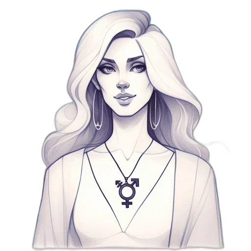 jewelry, face, staff, dress, fantasy art, pixel art, cartoon, concept art transparent PNG cut-out