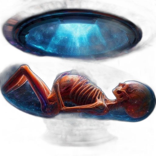 creature, concept art, fantasy art, photorealistic, pixel art, outer space, image, shows transparent PNG cut-out