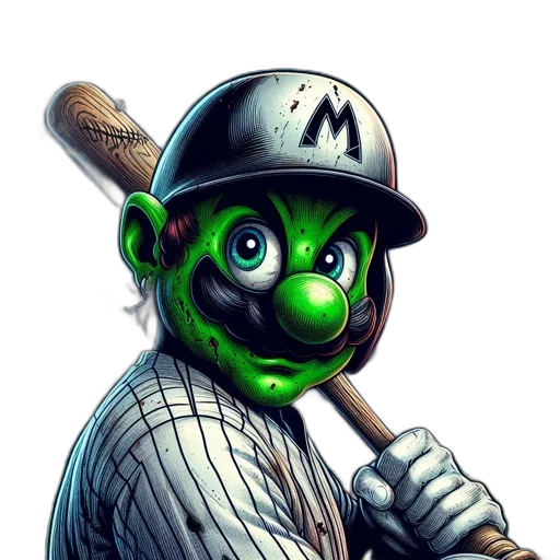 creature, mask, cartoon, concept art, photorealistic, illustration, mario, iconic transparent PNG cut-out
