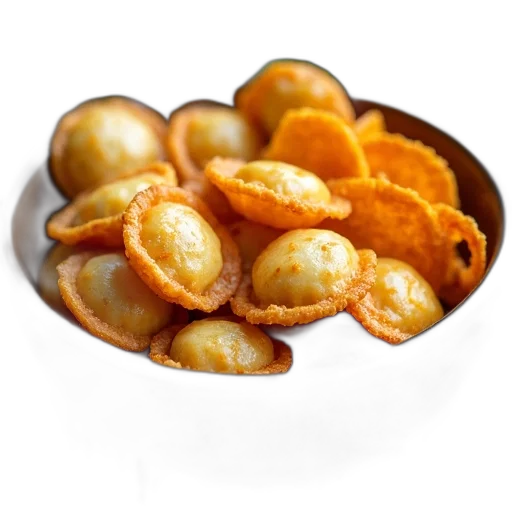 food, crown, photorealistic, 3d render, close-up, image, bowl, filled transparent PNG cut-out