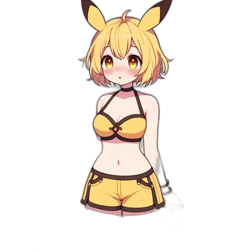 staff, dress, animal, creature, anime, pixel art, cartoon, concept art transparent PNG cut-out