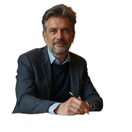 staff, jacket, face, novelist transparent PNG cut-out